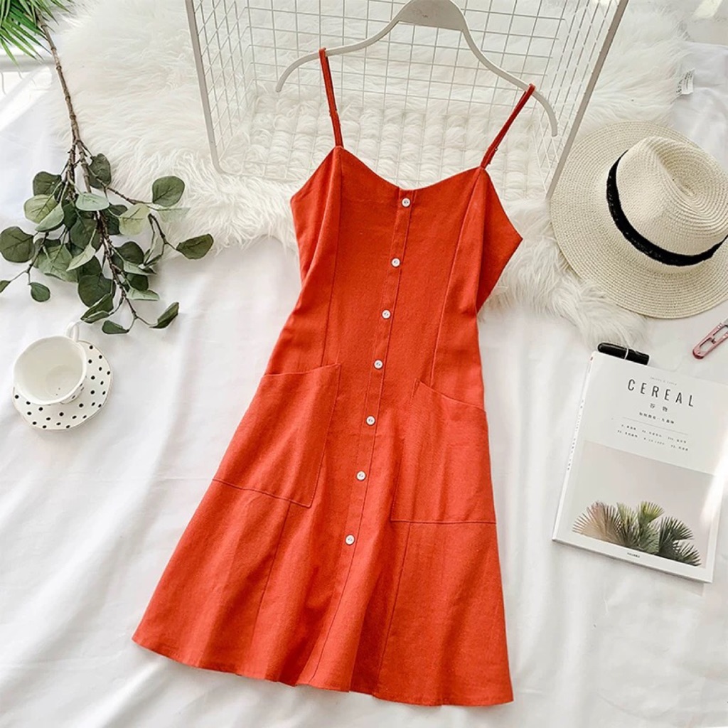 button down dress shopee