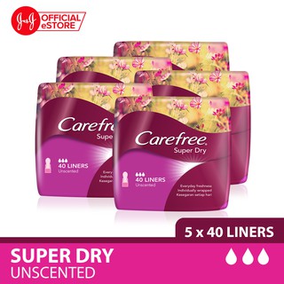 Image of [Bundle of 5] Carefree Super Dry Unscented Liners 40Pcs