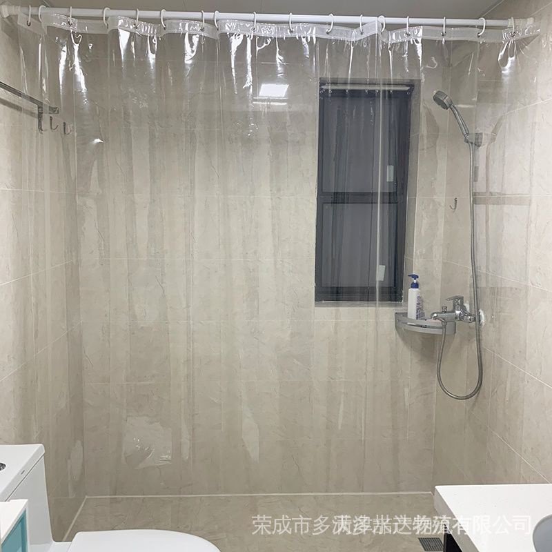 PEVA Transparent and Diaphanous Shower Curtain Kitchen Air Conditioning
