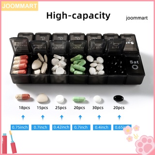 【JM】Pill Box 14 Grids Sealed Lightweight 7 Days Weekly Pill Case Medicine Tablet Dispenser for Home