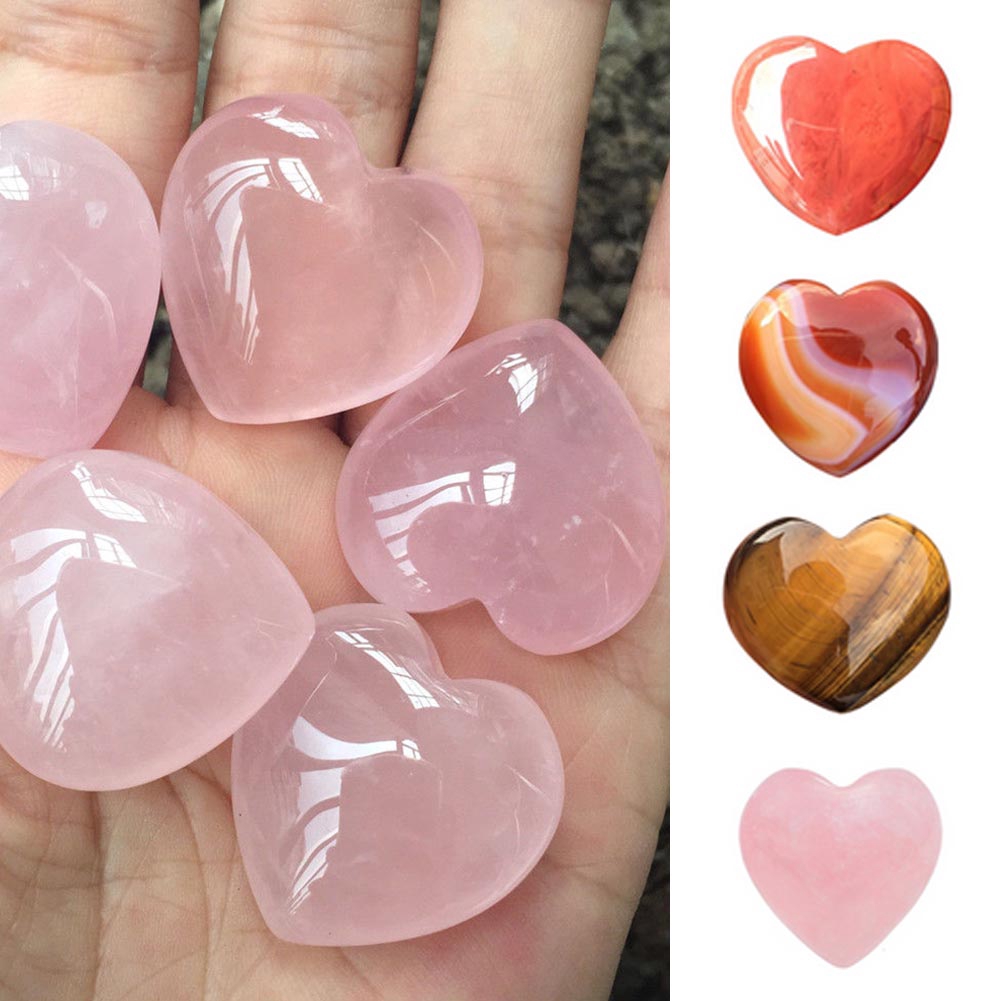 rose quartz heart stone