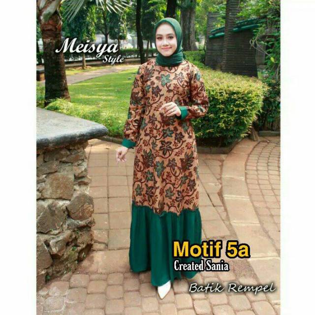 MEISYA STYLE GAMIS  COTTON BATIK  REMPEL  WOLFIS DRESS BATIK  