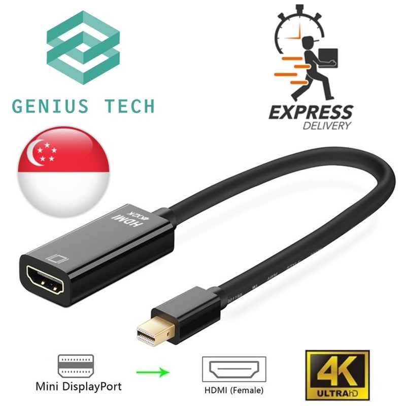 [SG Seller] Mini Displayport to HDMI Female Port Adapter, Mini DP to