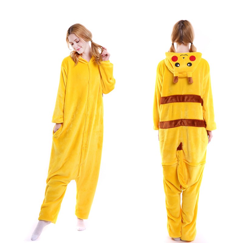 Adults Women Kigurumi Onesie Pajamas Pikachu Cosplay Sleepwear Jumpsuit Pyjamas Shopee Singapore