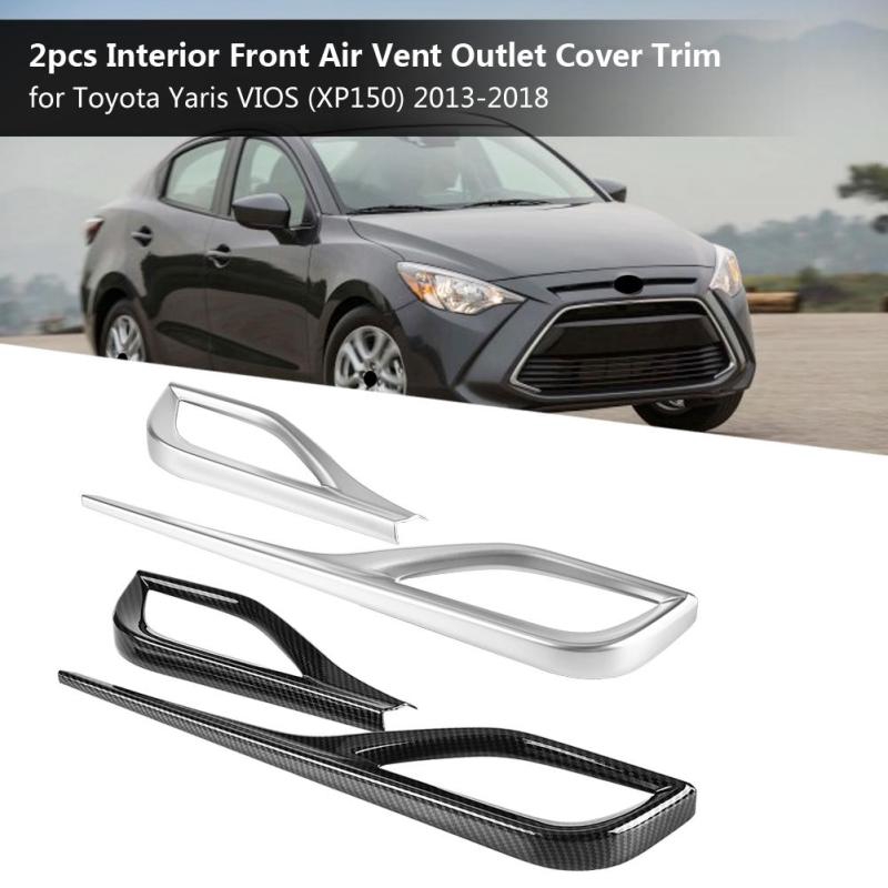 For Toyota RAV4 16-17 ABS Chrome Trim Cover Left Right Air Outlet Vent 2 PCS
