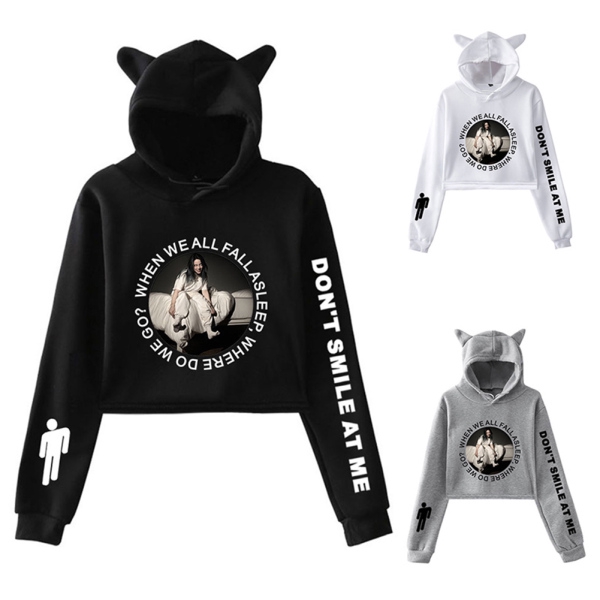 billie eilish cat ear hoodie