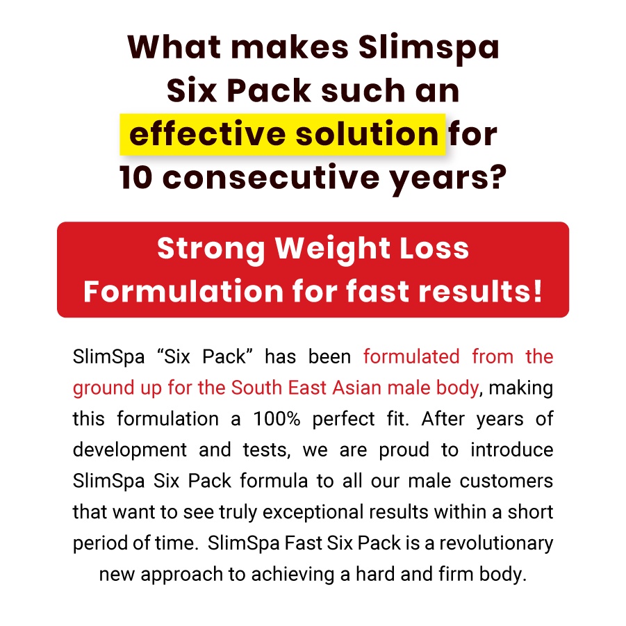 Slimspa Six Pack Burn Tone 60s 8 New Action Strong Formulation Shopee Singapore