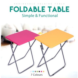 Colorful Foldable Table Portable Picnic Study Camping Outdoor Folding Desk Dining Wooden Tables