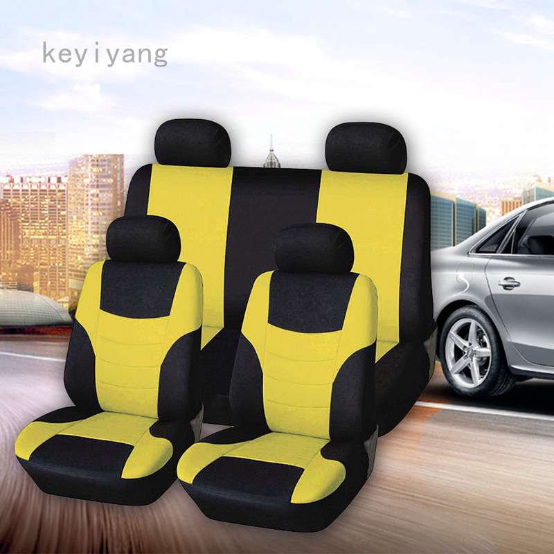 yellow car seat cover set