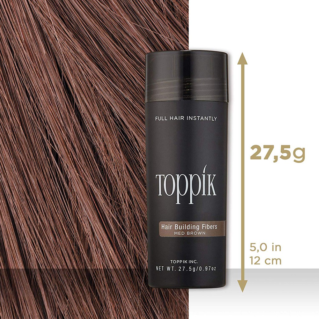 Toppik Medium Brown Hair Building Fibers 12g 27 5g 55g Hair Loss Thin