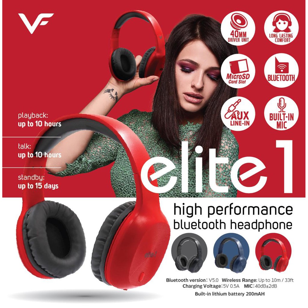 high performance wireless headphones with built in mic