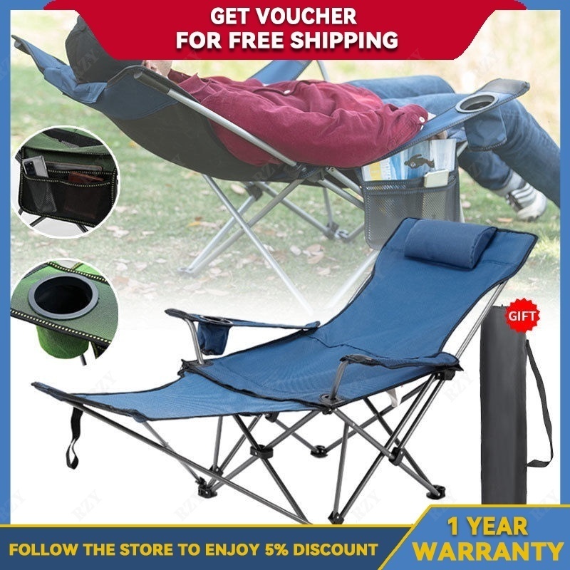 2022 Camping Outdoor Portable Adjustable Recliner Folding Chair with