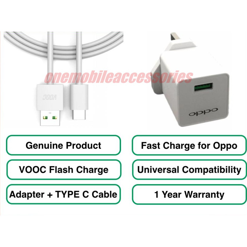 Malaysia] 100 original OPPO VOOC TYPEC Flash Charge Power