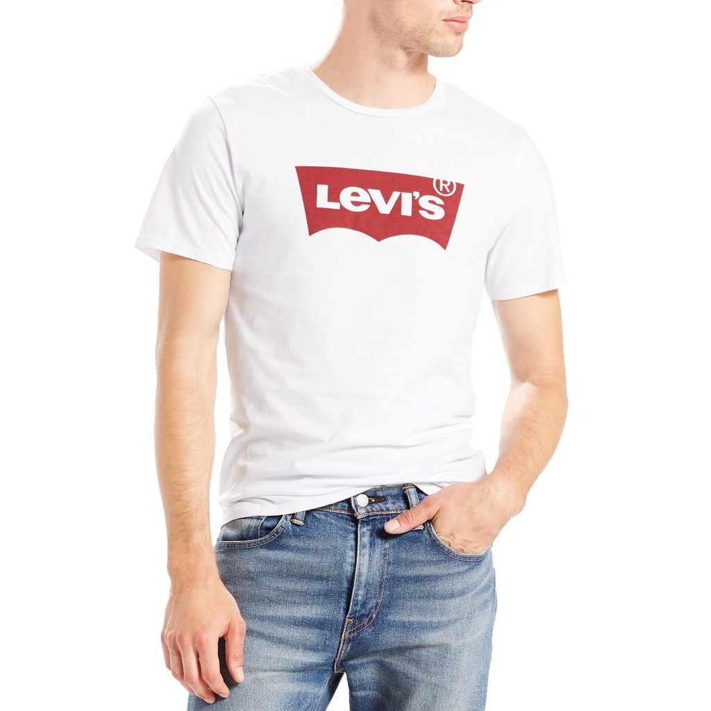 Logo T-Shirt Levi Print Tee White 