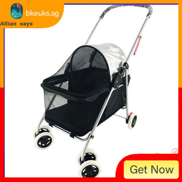 Pet Stroller Foldable Trolley Pet Carrier Dog Travel Pet Wheel Trolley