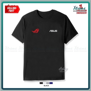 T Shirt Round Neck Asus ROG Republic Of Gaming Laptop PC Desktop Monitor Baju Lelaki Casual Cotton Fashion Embroidery