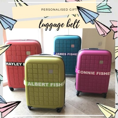 suitcase name straps