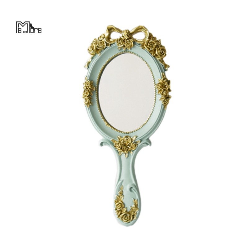 Cute Creative Vintage Hand Mirrors, Gold Makeup Vanity Mirrors
