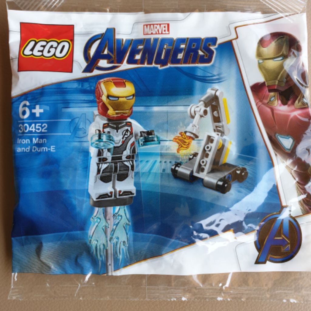 lego iron man and dum e polybag