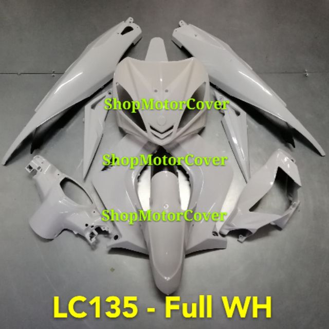 Yamaha Lc135 V1 Body Cover Set Full Putih Hld Made In Malaysia Yamaha Lc135 V1 Lcv1 Lc Shopee Singapore