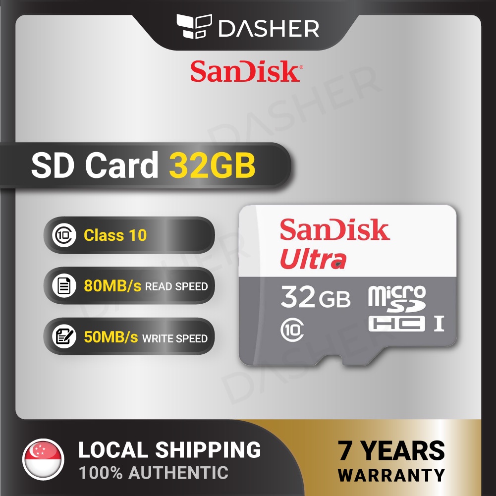 100 Original Sandisk Micro Sd Ultra 32gb Memory Card Read Speeds 80mb S For Android Smartphones And Tablets Shopee Singapore