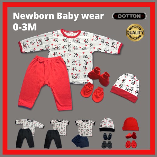 Shop Malaysia Newborn Baby Wear Infant Suit Baju Set Bayi Baru Lahir Color Or Corak Shopee Singapore