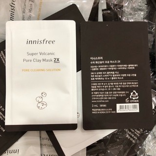 10pcs 30g Innisfree Super Volcanic Pore Clay Mask 2x 3g Sample Sachet Shopee Singapore