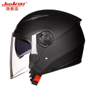 JIEKAI Helmet motorcycle open face moto racing motorcycle vintage helmets with dual lens