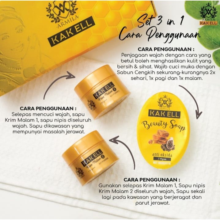 Shop Malaysia Authentic Kak Ell Set 3in1 4in1 Original Shopee Singapore