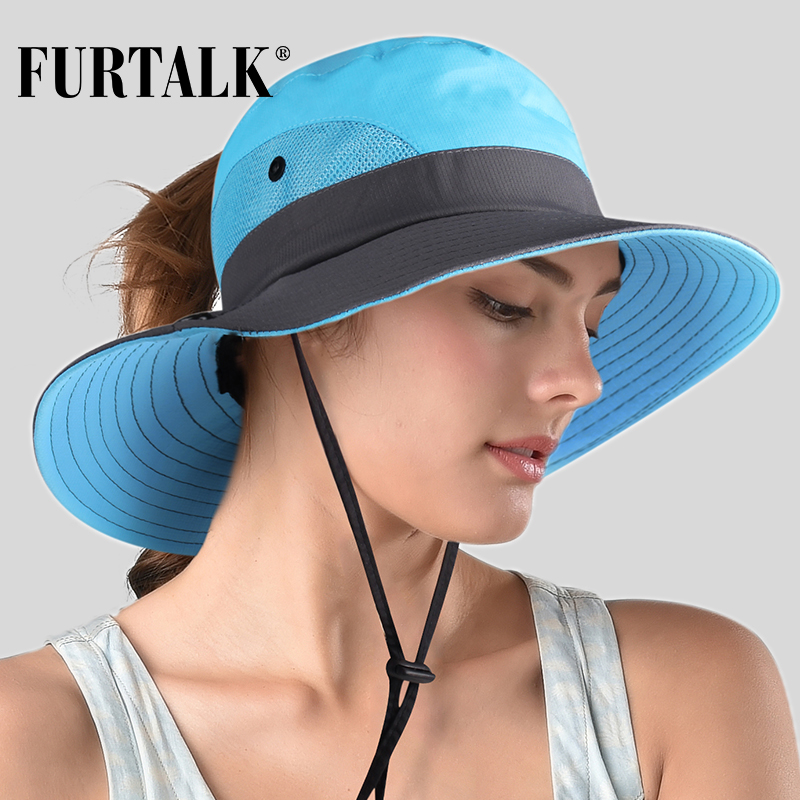 Double-Color UPF 50+ Sun UV Protection Hat Summer Men Women Waterproof Wide Brim Big Bob Outdoor Hiking Hats