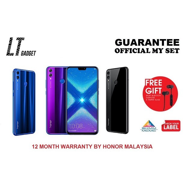 Honor 8x 4gb Ram 128gb Rom Original Honor Malaysia Foc Shopee Singapore