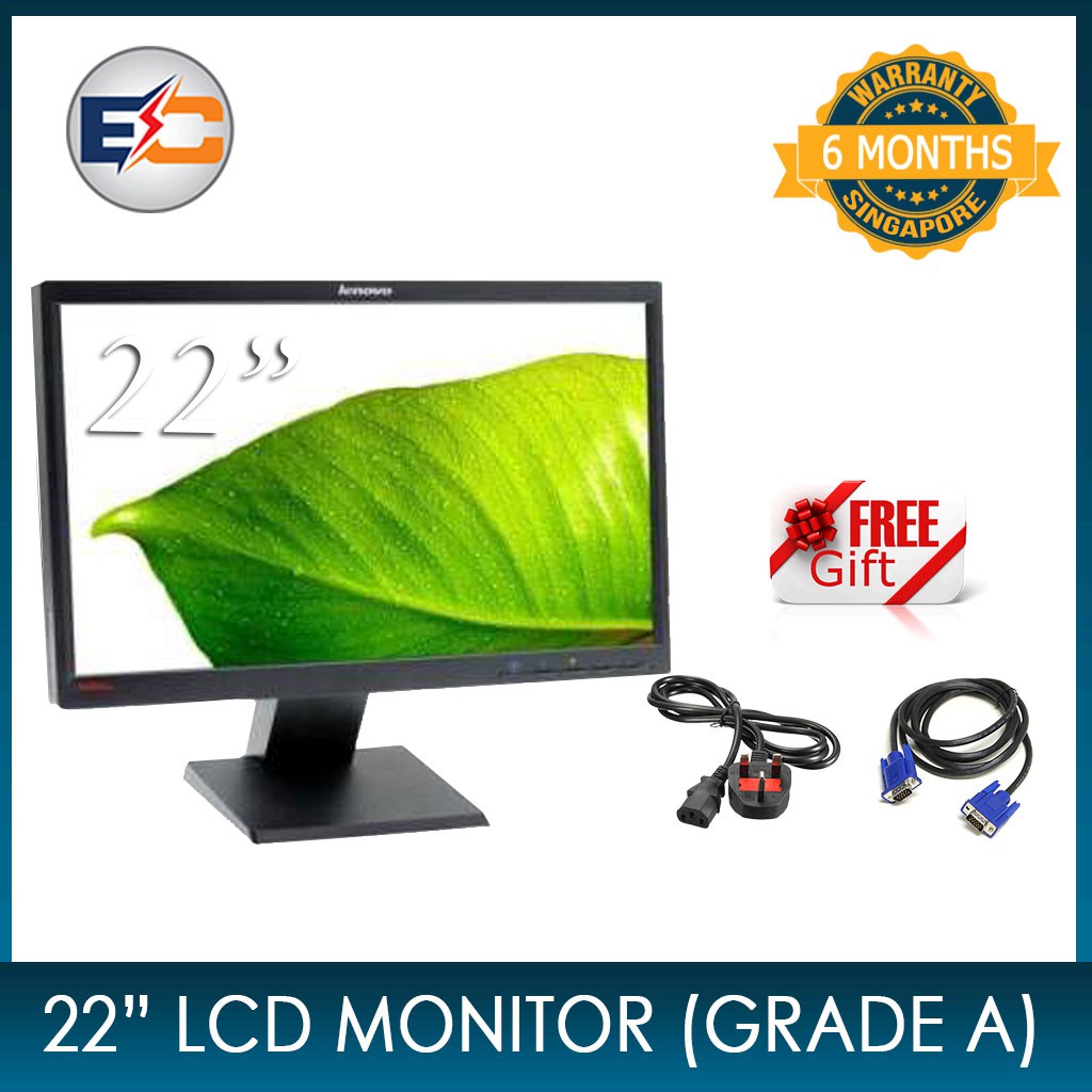 Certified Refurbished Lenovo L2250pwd 22 Inches Lcd Flat Panel Display Monitor Shopee Singapore