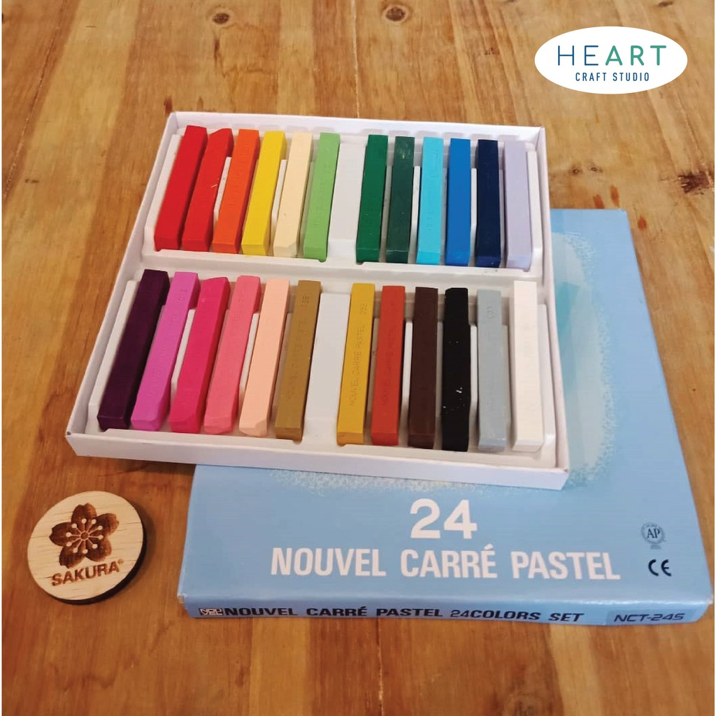Pastel Nagomi Art Sakura Nouvel Carre 24 Colors Set S 和谐粉彩笔套装 Shopee Singapore