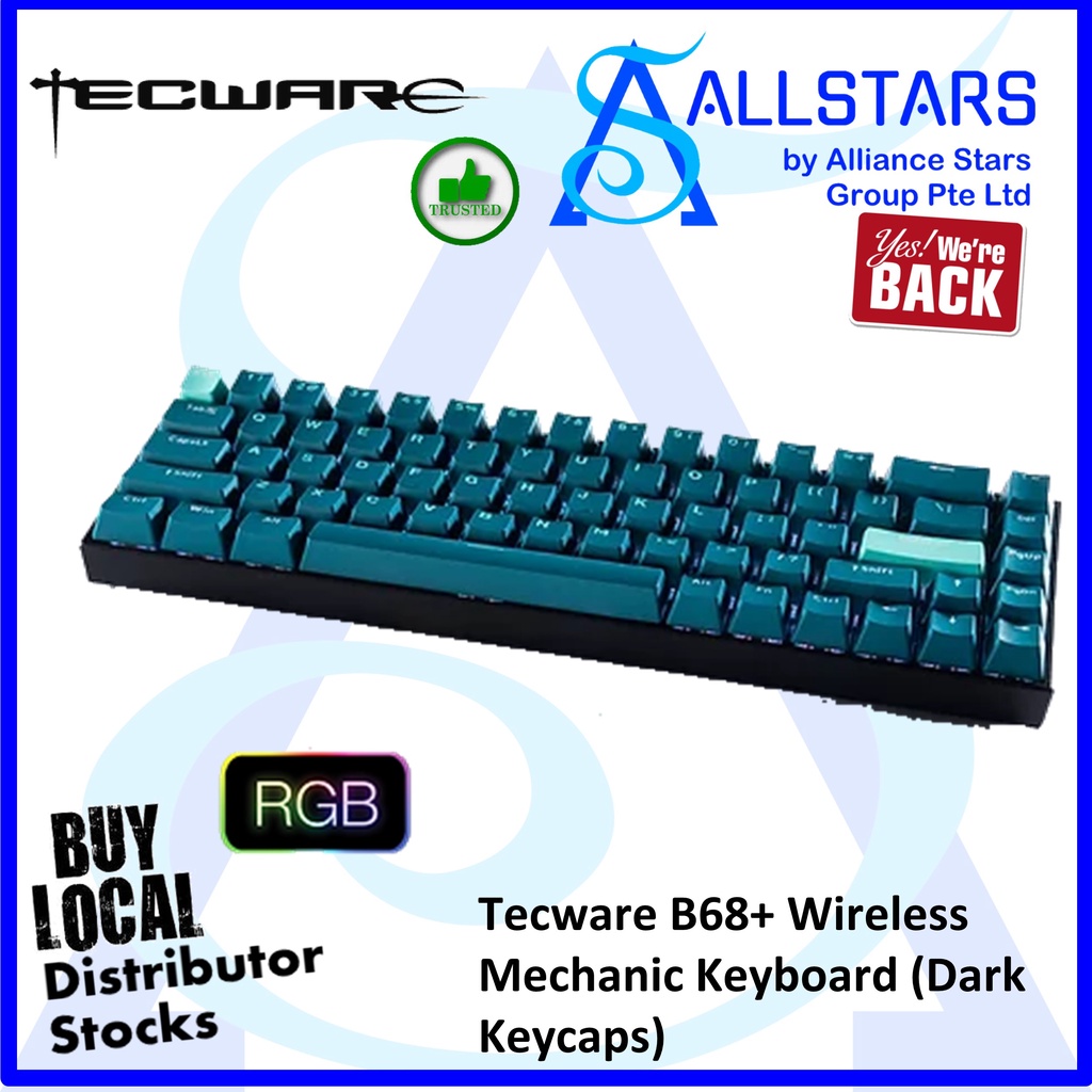 Tecware B68+ Mechanical Keyboard Bluetooth / Wireless / detachable Type ...