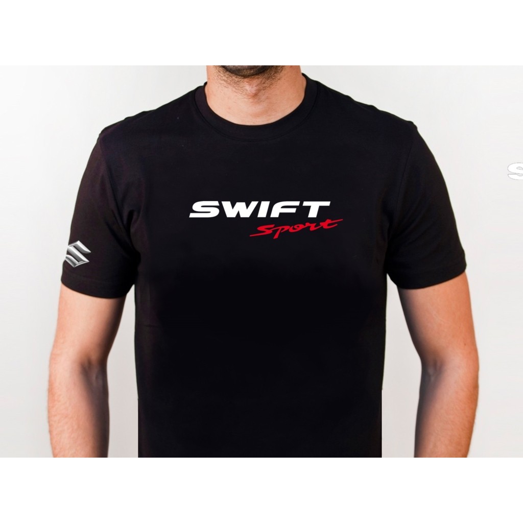 T Shirt Suzuki Swift Sport Black 5 100 Cotton Roundneck Lengan Pendek Short Sleeve T Shirt Baju Men Ladies Woman Hitam Shopee Singapore