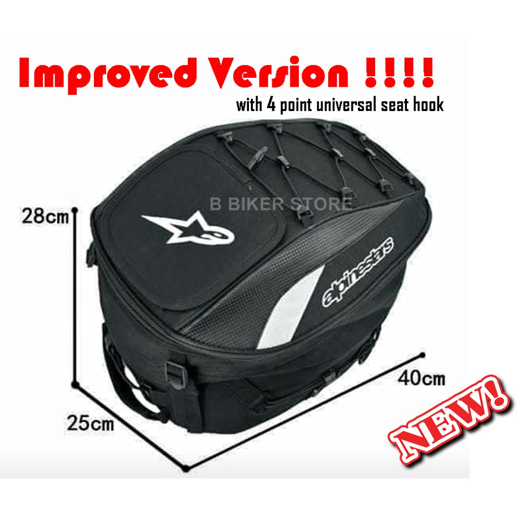 Seat Bag Rear Tail Tailbag Universal Motorcycle Alpinestar Helmet Bag Bagster Shopee Singapore