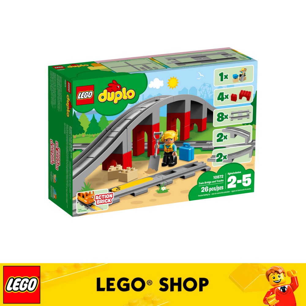 lego 10872 duplo town train bridge and tracks building set