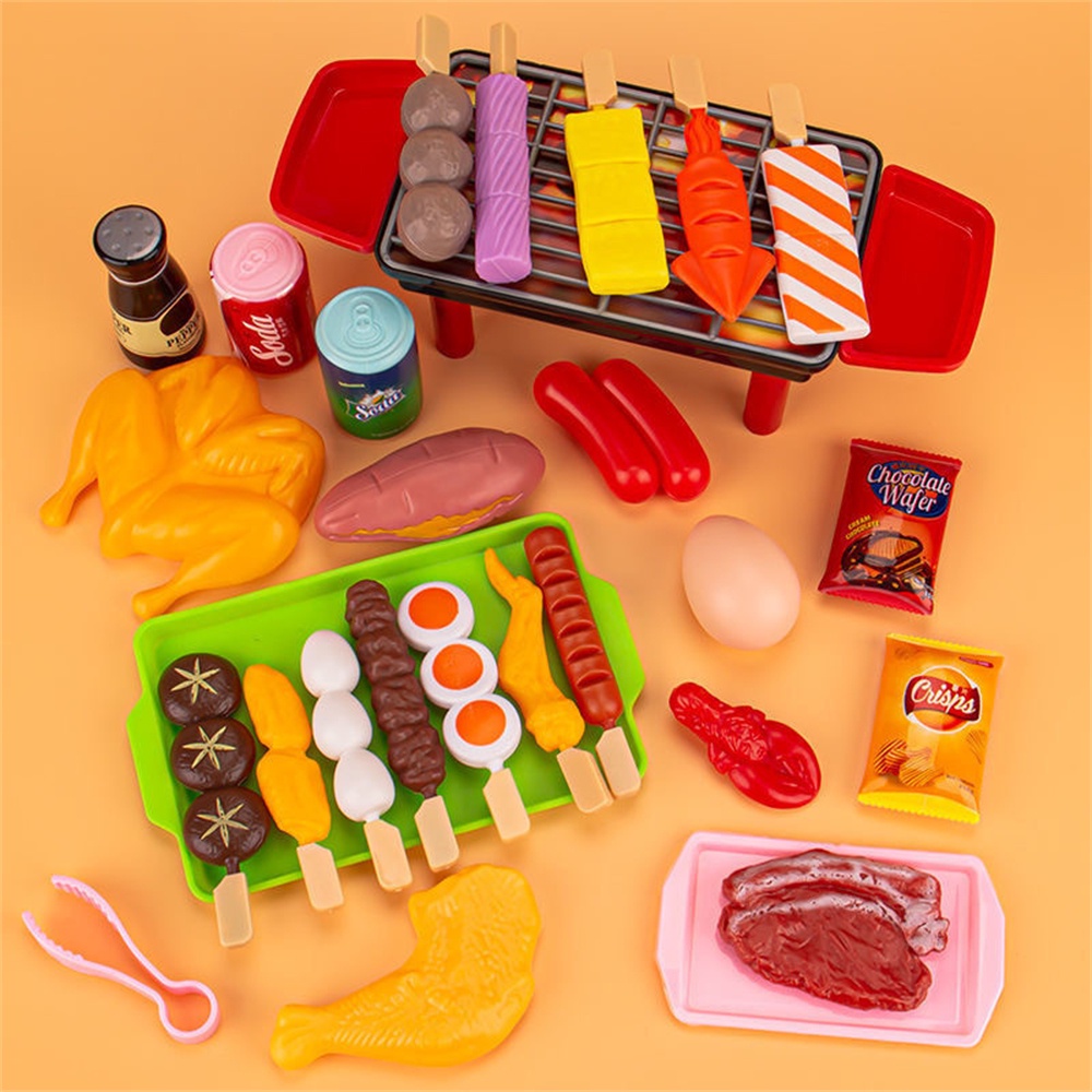 BBQ Cooking Baby Pretend Play Kitchen Toys Barbecue Cookware Playset ...