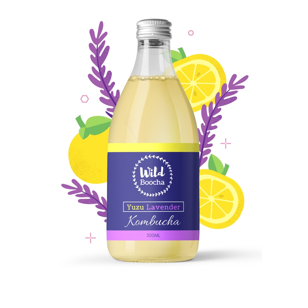 Wild Boocha Yuzu Lavender Kombucha 300ml | Shopee Singapore