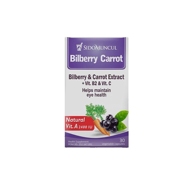Sidomuncul Bilberry Carrot Vitamin Eye Contents 30 Capsules Shopee