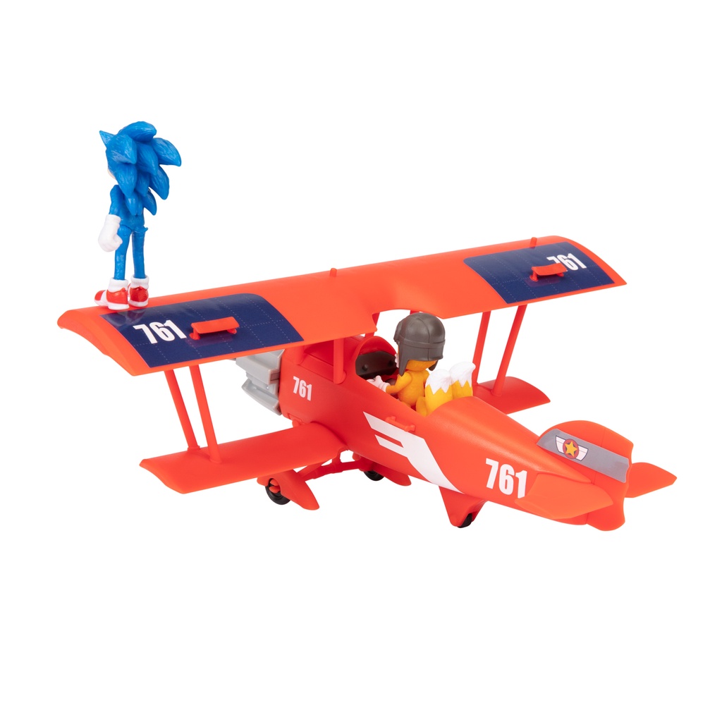 Sonic 2 the Hedgehog The Movie Tornado Biplane Playset, Includes Sonic ...