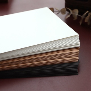 10/20 sheets Thick Kraft paper, Black, White 180-300gsm Plain Basic Message Card for Doodling, Vocabulary Study