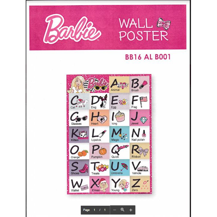 barbie wall poster