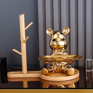 Living Room Entrance Violent Bear Key Storage Tray Coffee Table Decoration Ornaments Home Decorations Housewarming Gifts [Quality Life] #7