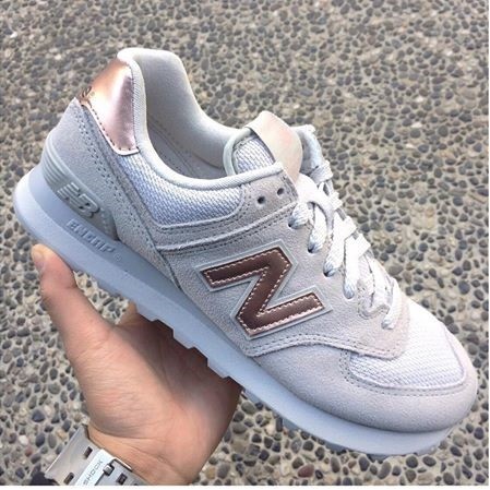 new balance 574 gray and rose gold