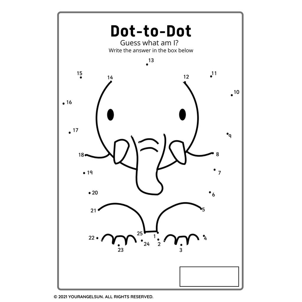 006 Printable Dot To Dot Worksheets Shopee Singapore