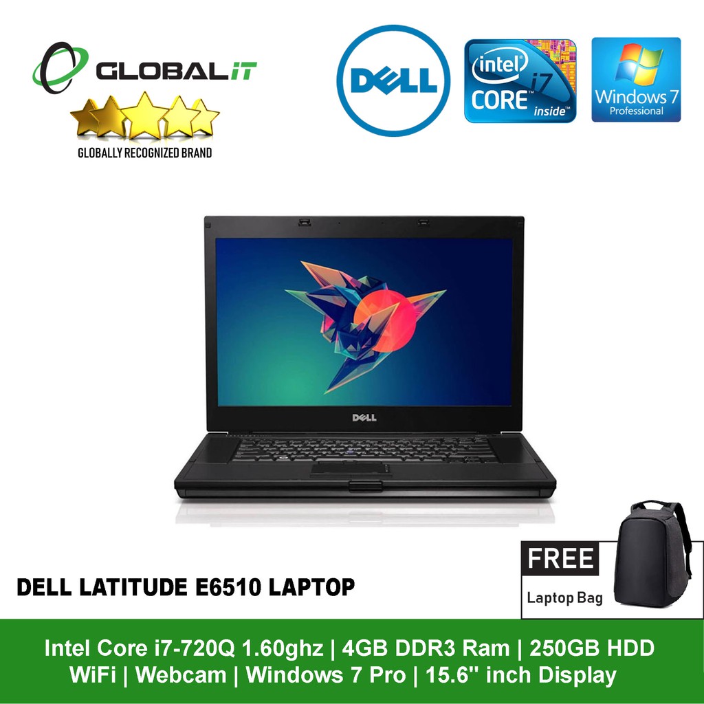 Refurbished Notebook Dell Latitude E6510 Laptop 15 6 Inch Display Wifi Webcam Intel Core I7 Windows 7 Shopee Singapore