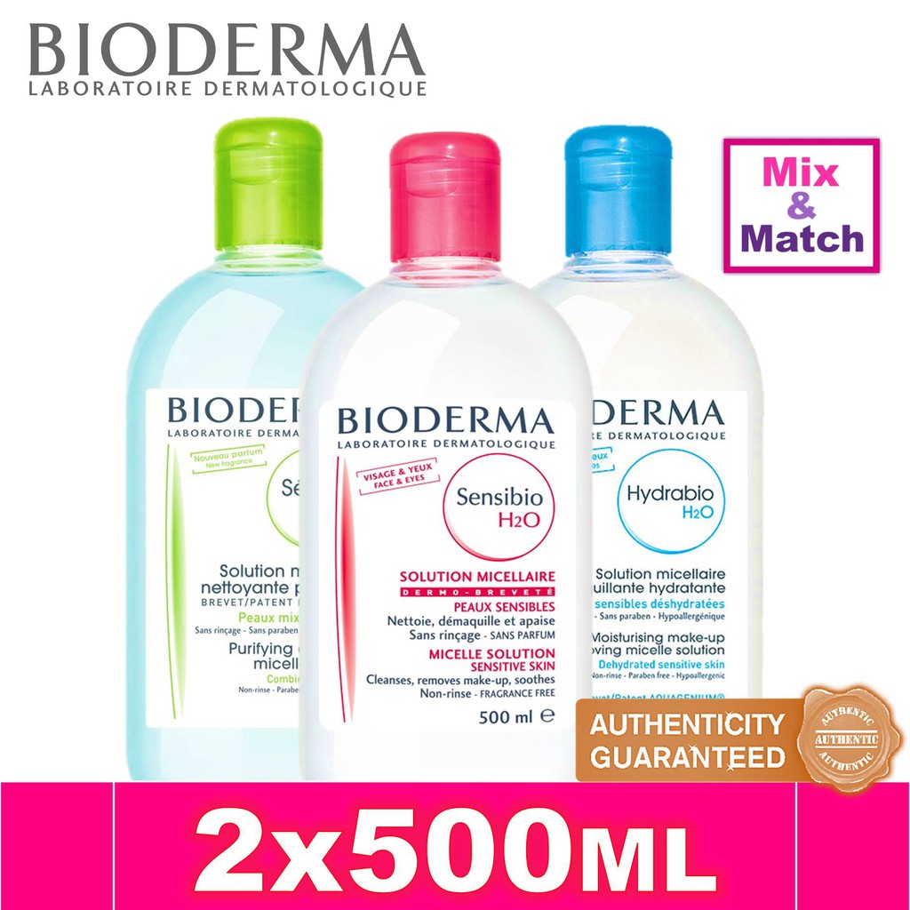 Bioderma Sensibio/ Sebium/ Hydrabio Cleanser Makeup remover. Mix n