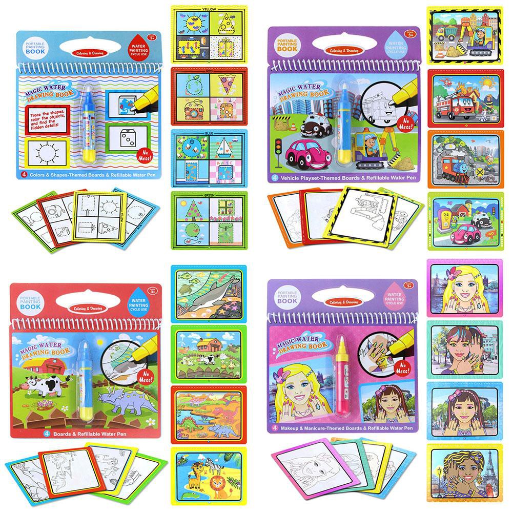 Details about   Reusable Color Magic Water Painting Book Kids Doodle Draw Board Toys/Farm