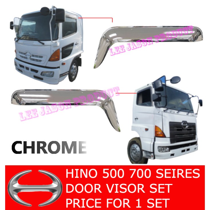 Shop Malaysia Hino 500 700 Series Chrome Black Door Visor Set Price For 1 Set Shopee Singapore